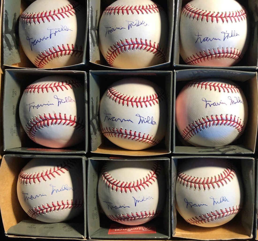 Lot of 12 Signed Marvin Miller Baseballs (1 of 1)