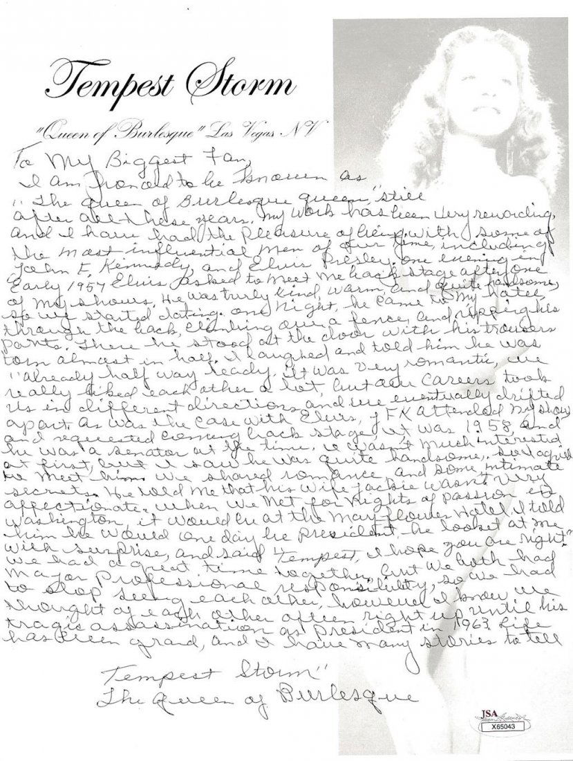 Tempest Storm- Crazy ALS about her Affair with Elvis (1 of 2)