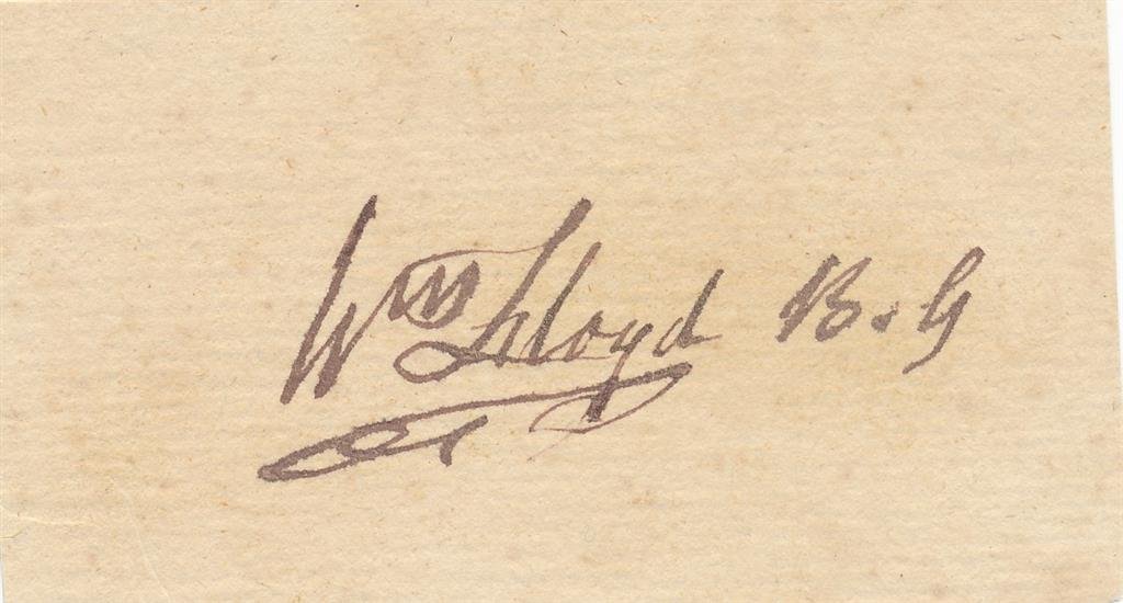 William Floyd- Historical Signed Card (1 of 1)