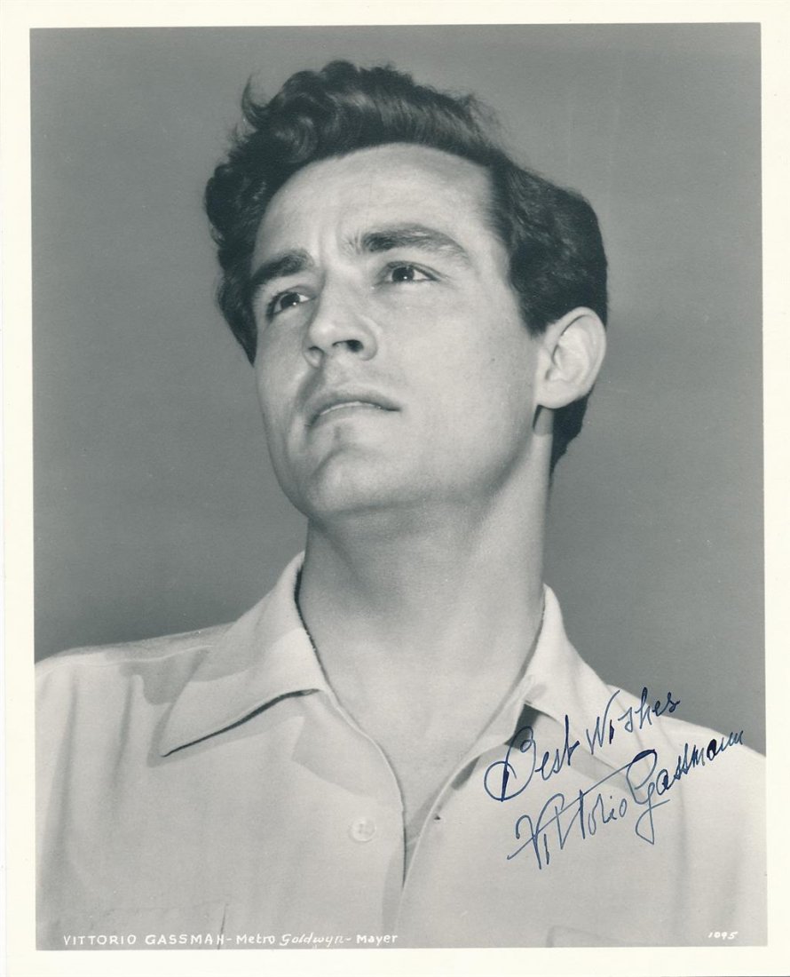 Vittorio Gassmann- Vintage Signed Photograph: 8X10 Vintage matte finish photograph signed in blue fountain pen ink by Vittorio Gassmann. In very good condition. Vittorio Gassman Knight Grand Cross OMRI born Gassmann; 1 September 1922 â€“ 29 