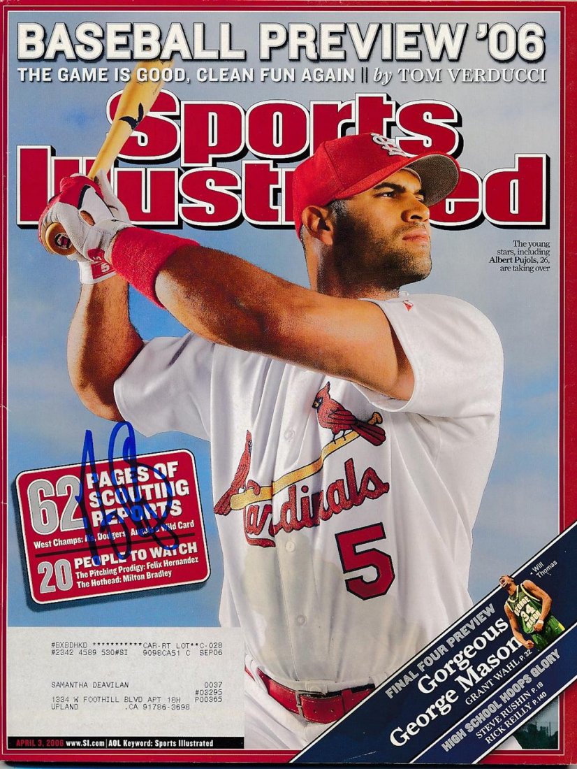 Albert Pujols- Signed Sports Illustrated Magazine 2006 (1 of 1)