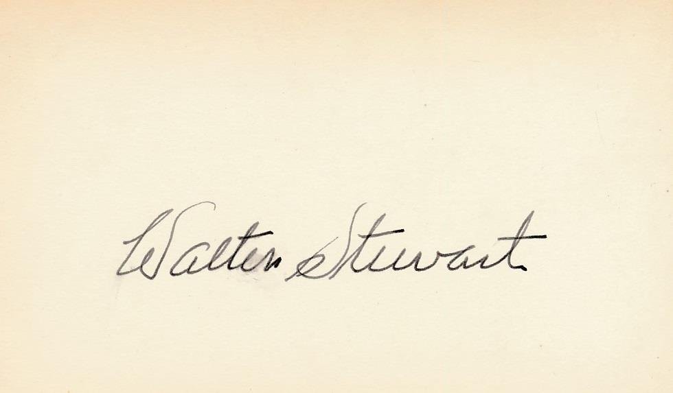 Walter "Lefty" Stewart (HR to Ruth in 1927)-Signed Card (1 of 1)