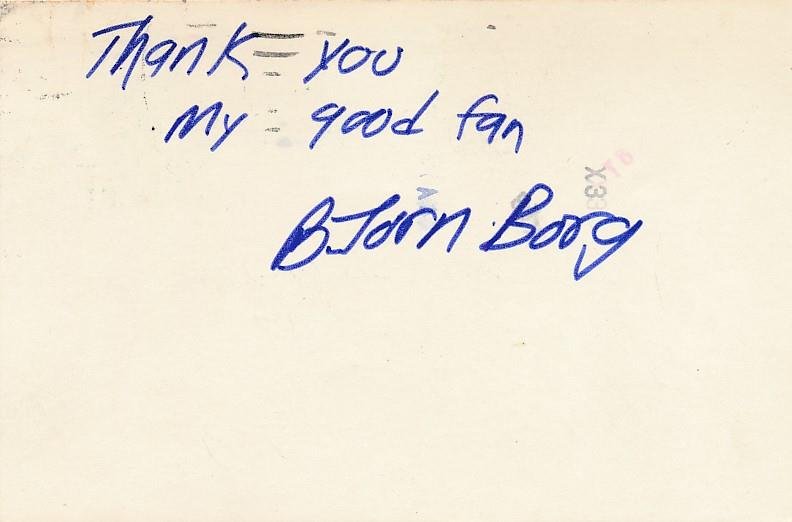 Bjorn Borg- Signed Card (1 of 1)
