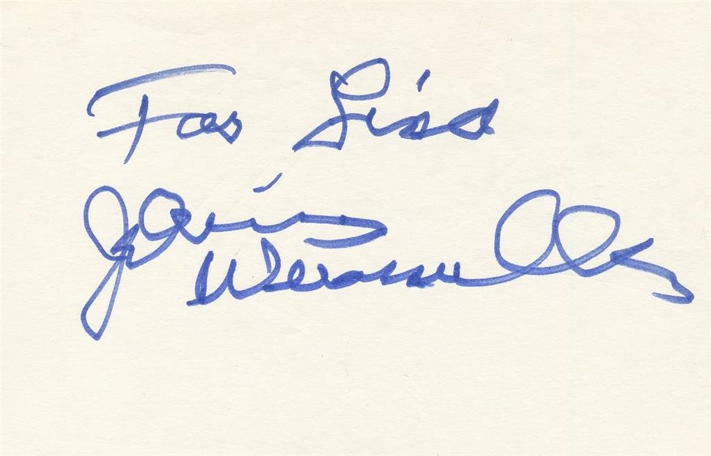Johnny Weissmuller- Vintage Signed Page (1 of 1)