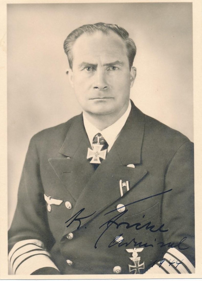 Admiral Kurt Fricke- Vintage Signed Postcard (Torpedo) (1 of 1)