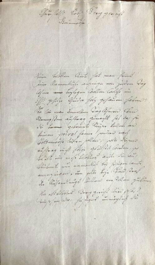 1796 German Document- 3 Pages, Untranslated (1 of 3)