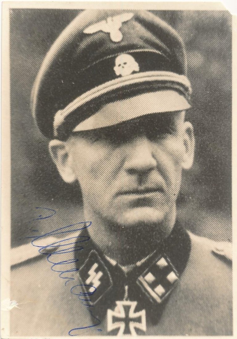 Colonel Rudolf Lehmann-Vintage Photograph Signed Twice: 4X6 Vintage photograph missing the upper right corner and a tear to the lower left corner not affecting his signature in ballpoint ink on the front or back of the photograph. Rudolf Lehmann (30 Januar