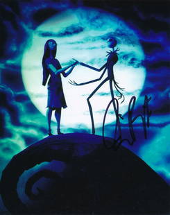 Tim Burton-Signed Photograph from "Nightmare Before Christmas": 8x10 Color satin finish photograph from the 1993 film "A Nightmare Before Christmas" and signed in black felt tip ink by Tim Burton. Excellent condition. Comes with a full Letter of Authenticity