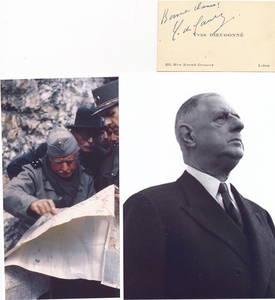 Charles De Gaulle- Signed calling card