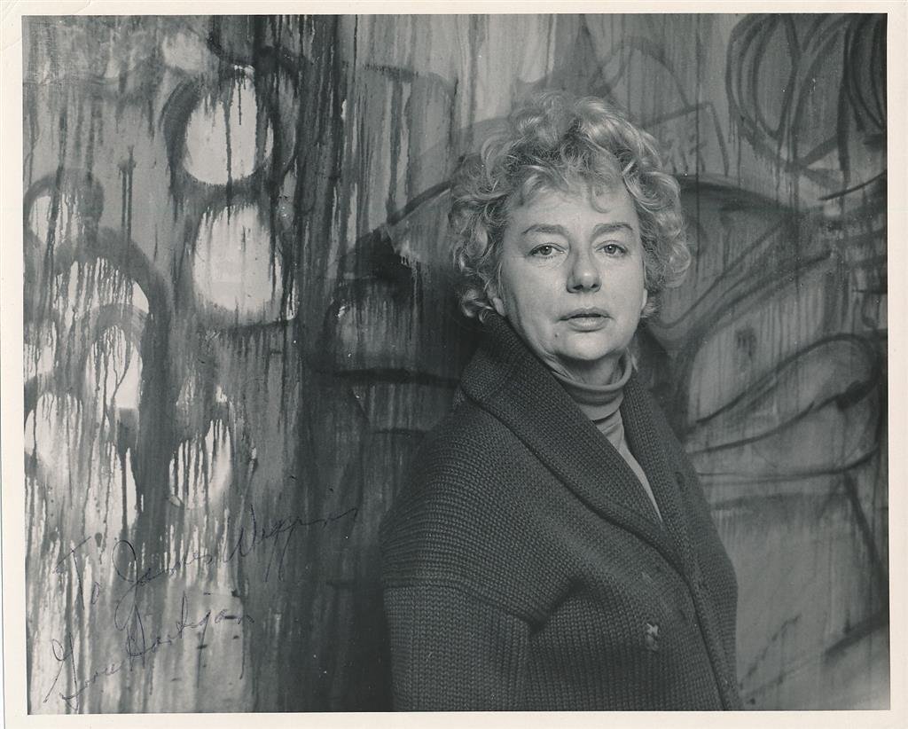 Grace Hartigan (Artist)-RARE Vintage Signed Photograph: 10X8 B&W Glossy vintage photograph signed in ballpoint ink, "To Jim Wiggins, Grace Hartigan." Light corner wear, otherwise excellent.Grace Hartigan (March 28, 1922 â€“ November 15, 2008) was an A