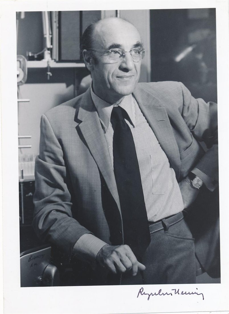 Roger Guillemin- (Nobel Prize)-RARE Signed Photograph: 5x7 B&W Glossy photograph signed in the lower margin in black ink by Roger Guillemin. In very good condition.Roger Charles Louis Guillemin (born January 11, 1924) is a French-American neuroscientist. 