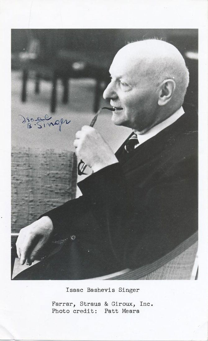 Isaac Bashevis Singer- (1978 Nobel Prize)- Rare Signed Photograph (1 of 1)