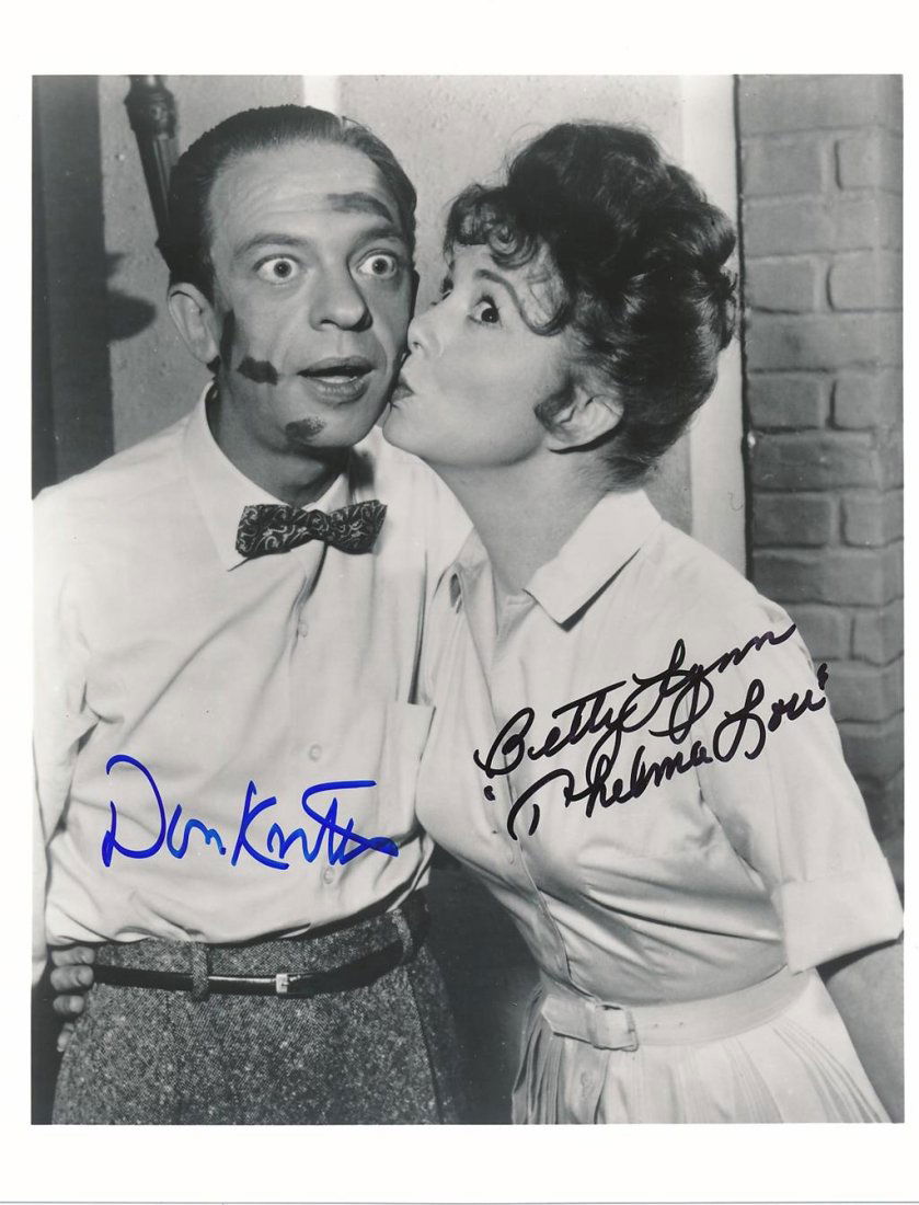 Don Knotts & Betty Lynn- Signed B&W Photograph (1 of 1)