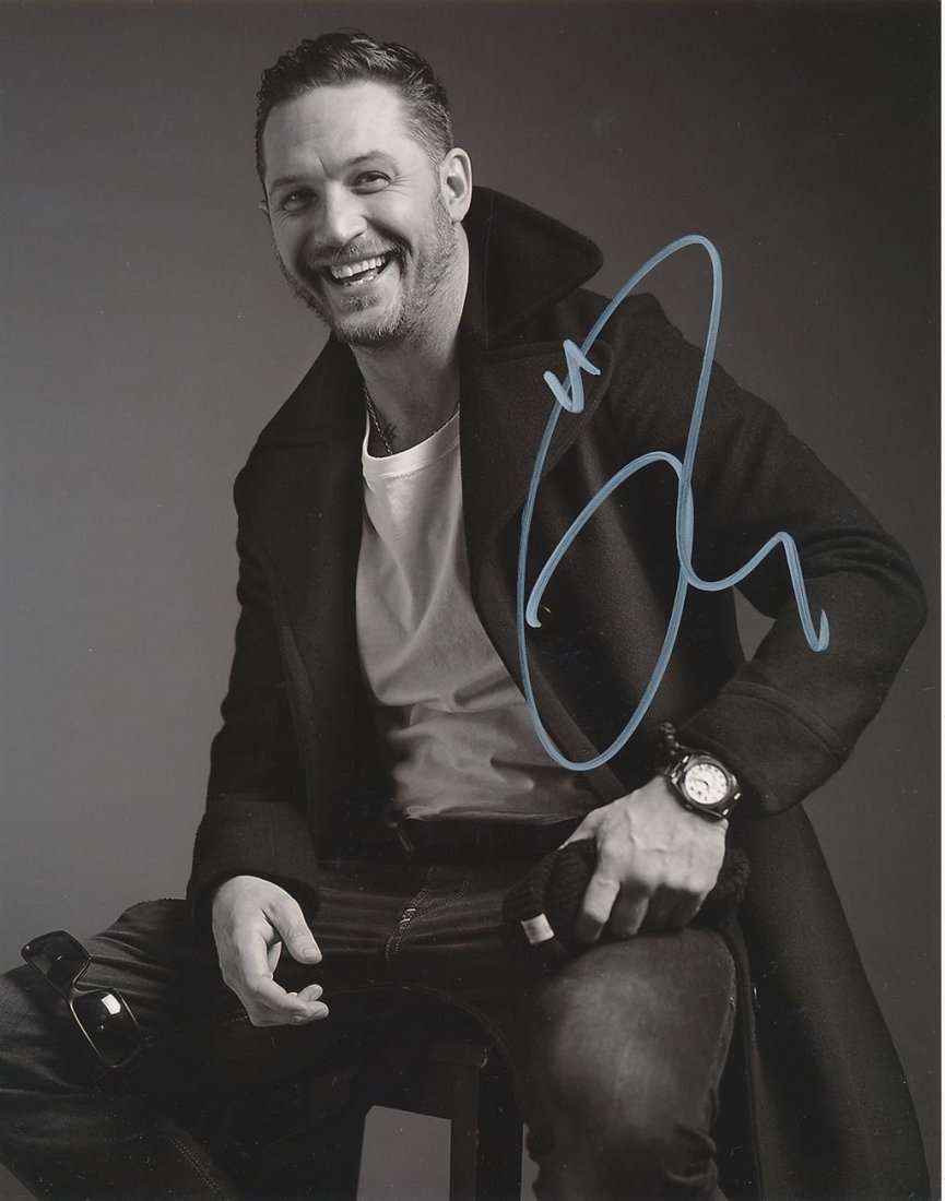 Tom Hardy- Signed B&W Photograph (1 of 1)