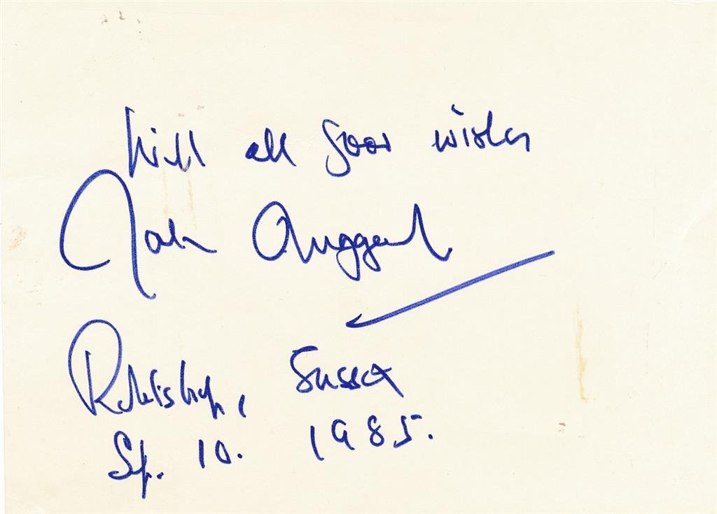 Malcolm Muggeridge- (Spy & Brought Mother Teresa to the West)- Signed Card from 1985 (1 of 1)