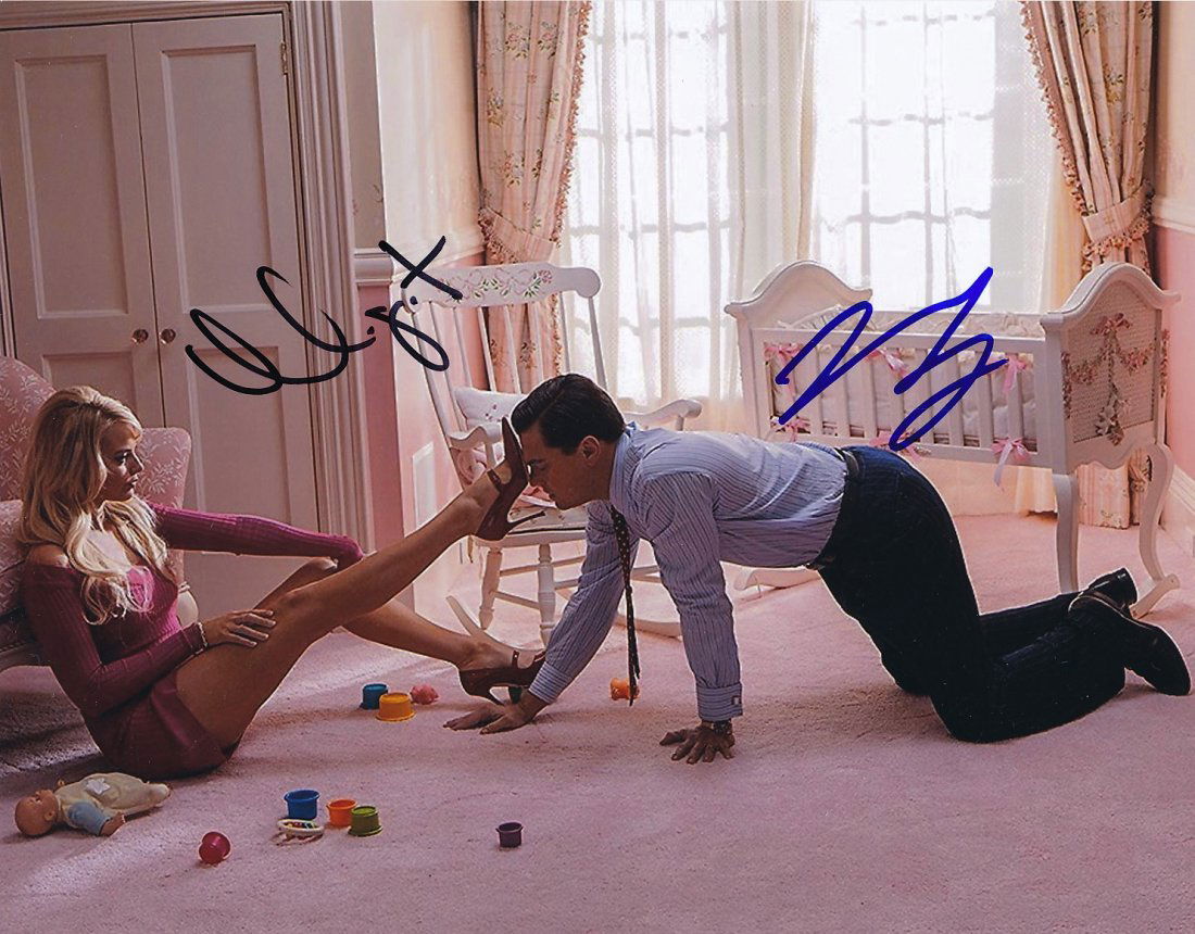 Leonardo Dicaprio & Margot Robbie- Signed Photograph from The"Wolf of Wall Street" (1 of 1)