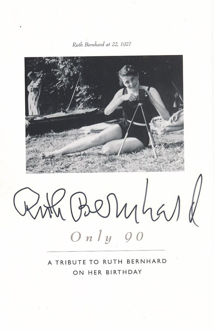 Ruth Bernhard- Signed 90th Birthday Card (German Photographer) (1 of 1)