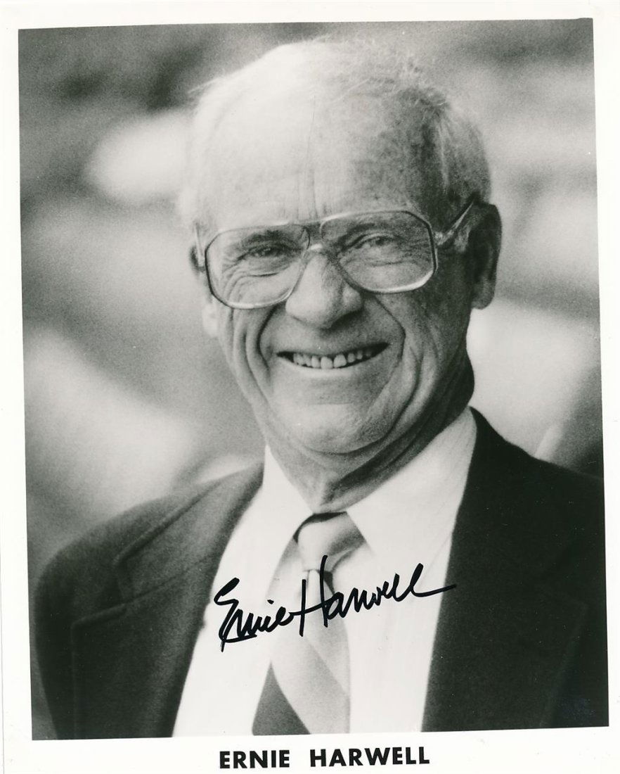 Ernie Harwell-Signed Vintage Photo (Tiger's Play By Play Announcer) (1 of 1)