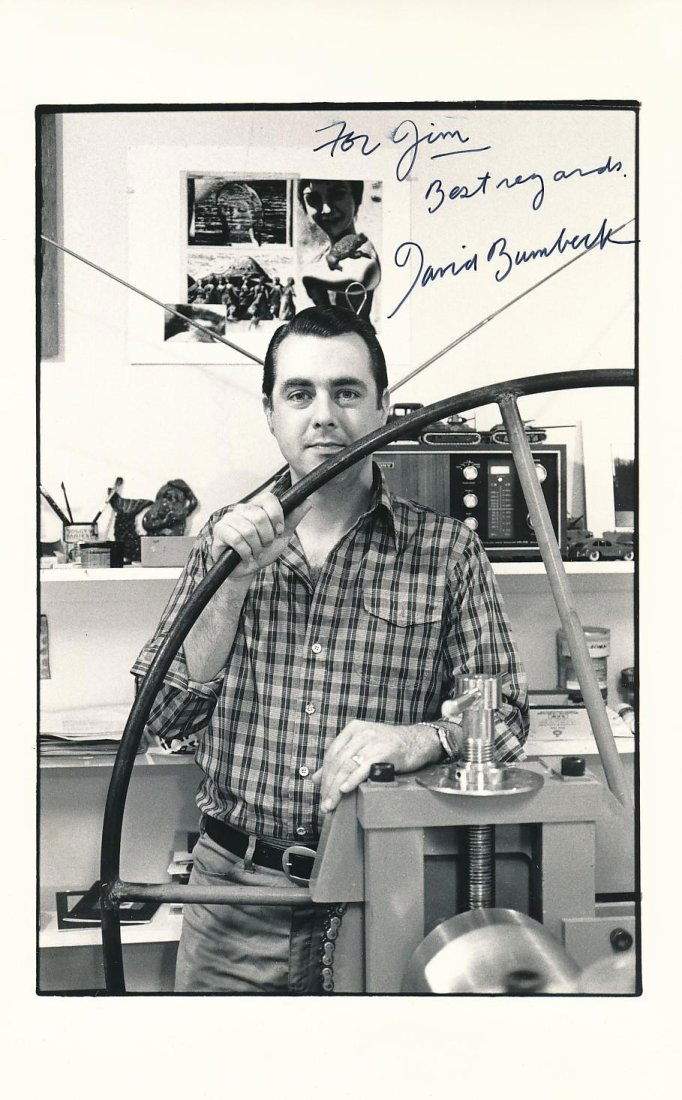 David Bumbeck- Signed Vintage Photograph (Artist): 6x10 Vintage B&W photograph signed and inscribed in black felt tip ink by David Bumbeck. In great condition.Born in 1940, David Bumbeck received his B.F.A. from the Rhode Island School of Design and a