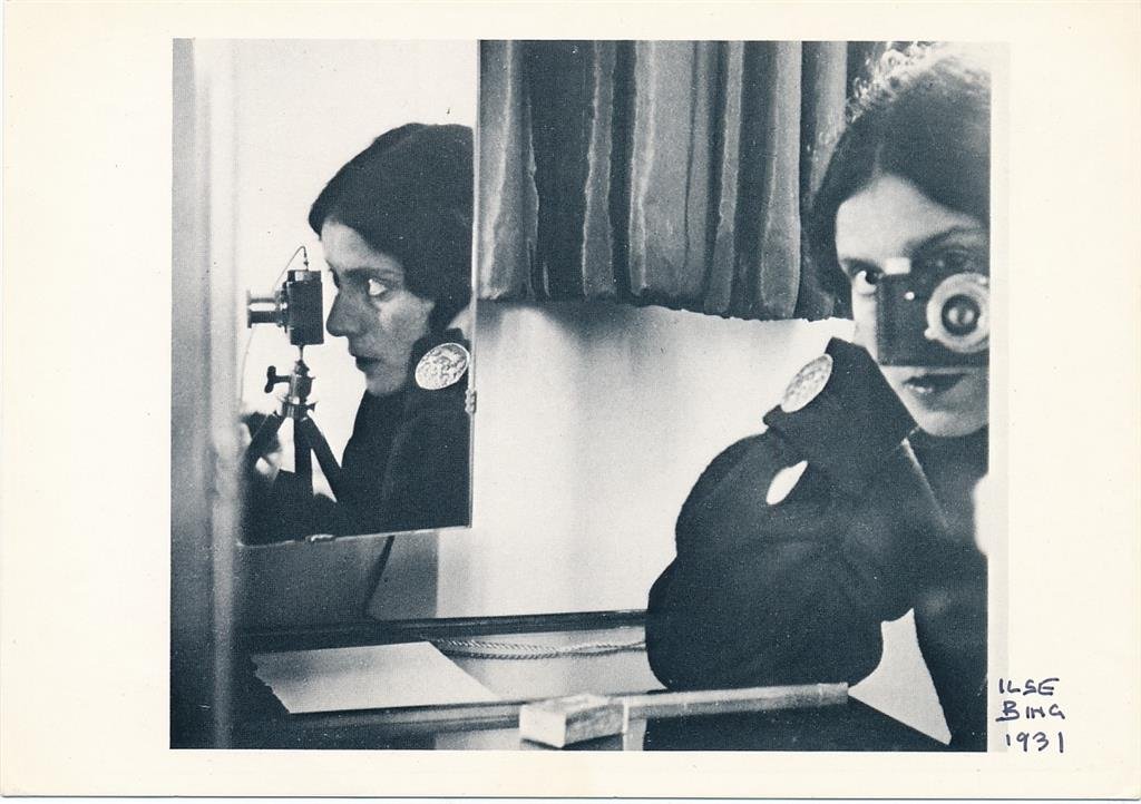 Ilse Bing-Self Picture Postcard Signed Twice (Famous German Photographer) (1 of 2)
