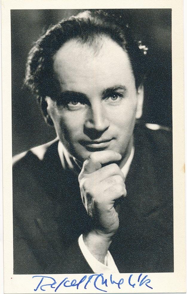 Rafael Kubelik-Vintage Signed Photograph (Conductor & Composer): 3X5 Vintage matte finish photograph signed in the lower margin in blue ink by Rafael Kubelik. In excellent condition.(1914-1996) Rafael KubelÃ­k was a Czech conductor and composer.Son of a well-know