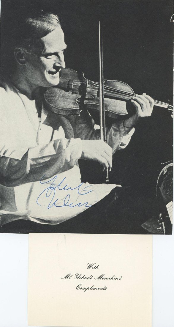 Yehudi Menuhin- Signed Vintage Book Stock Photograph (Violinist) (1 of 1)
