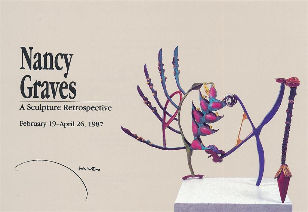 Nancy Graves-Signed 1987 Exhibition Card  (Sculptor) (1 of 1)