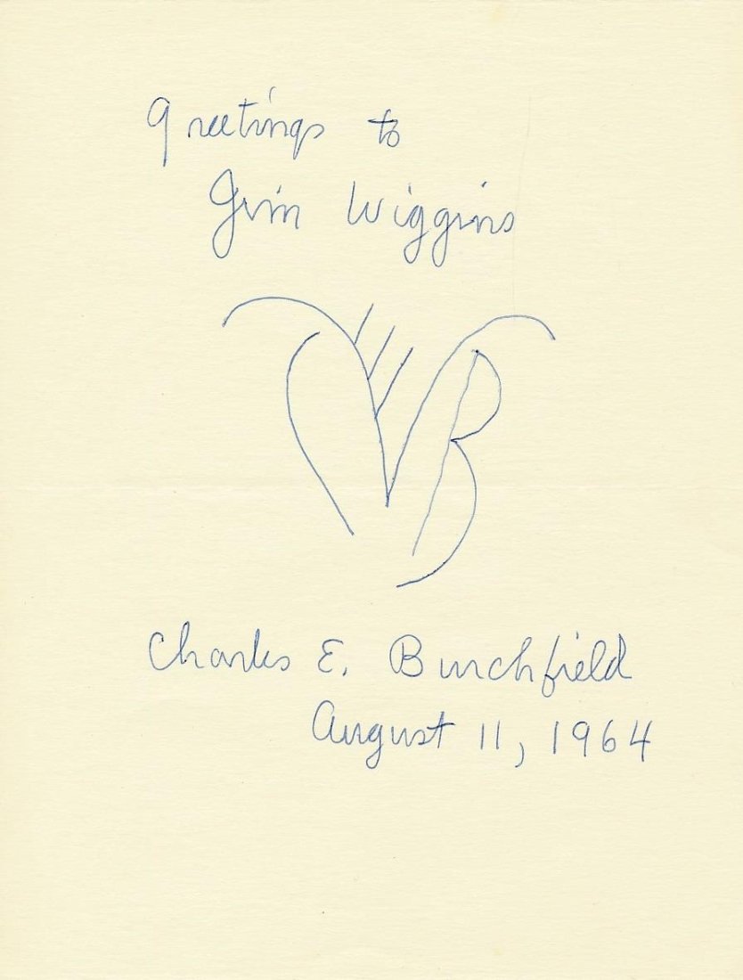 Charles E. Burchfield-Signed Sketch from 1964 (Famous Painter) (1 of 1)