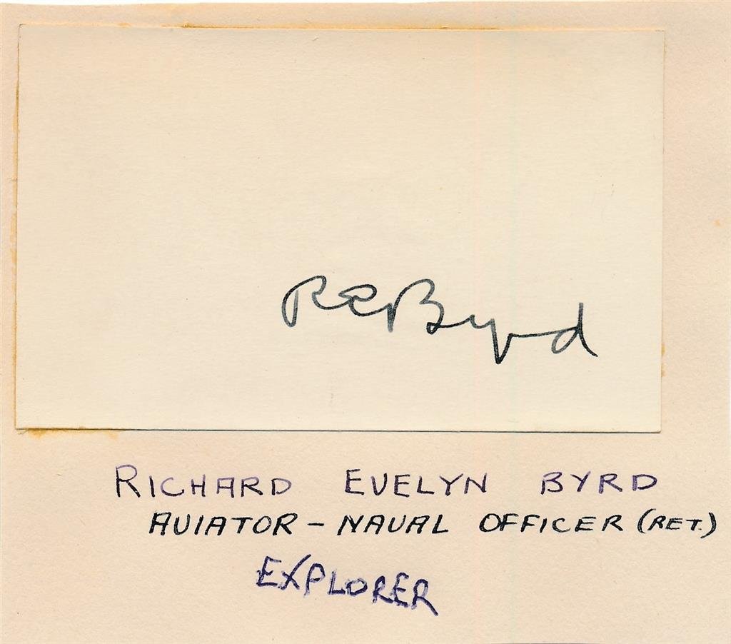 Rear-Admiral Richard E. Byrd-Vintage Signed Card from the 1930s  (Explorer/MOH WWI) (1 of 1)