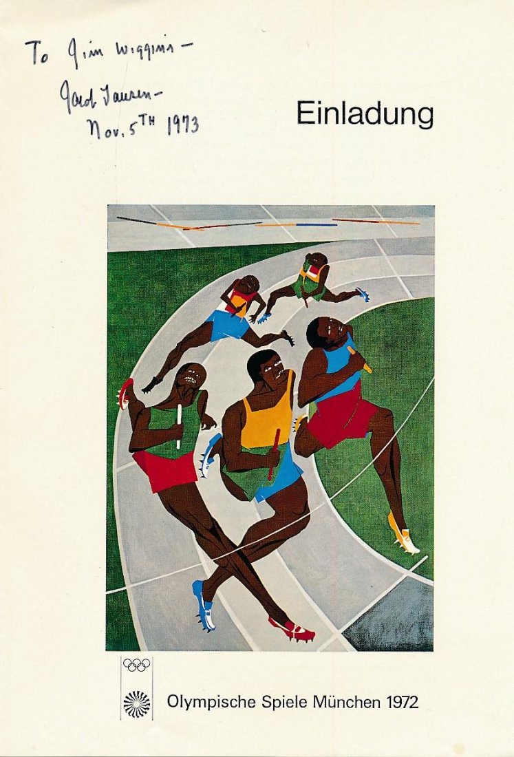 Jacob Lawrence- 1972 Olympic Signed Program (Famed African-Amer. Painter) (1 of 1)