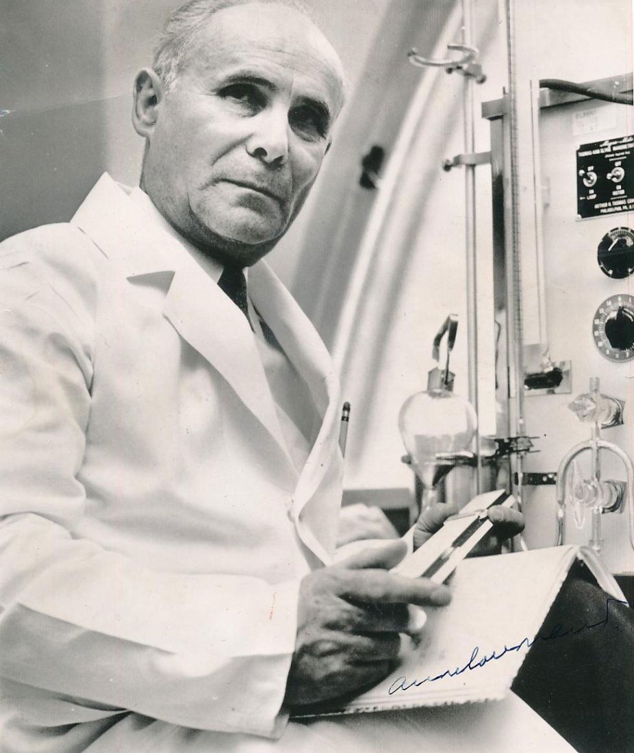 Andrã© Frã©dã©ric Cournand Vintage Signed Photograph (nobel Prize 1956)