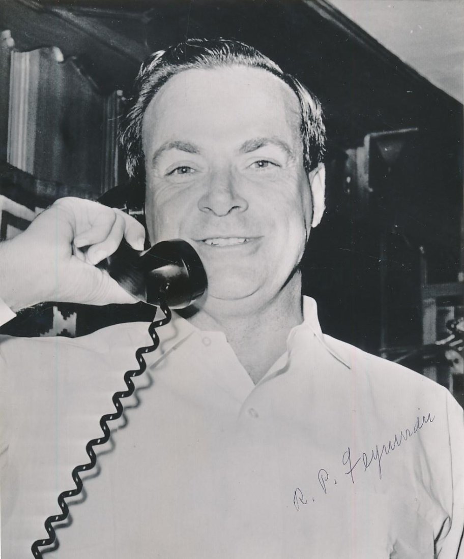 Richard Feynman-SUPER RARE Vintage Signed Photograph (Nobel Prize 1965) (1 of 1)