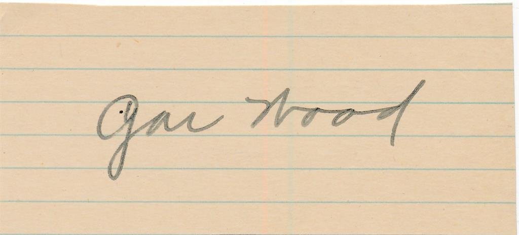 Gar Wood-Signed 1930's Card (Motorboat Speed Record) (1 of 1)