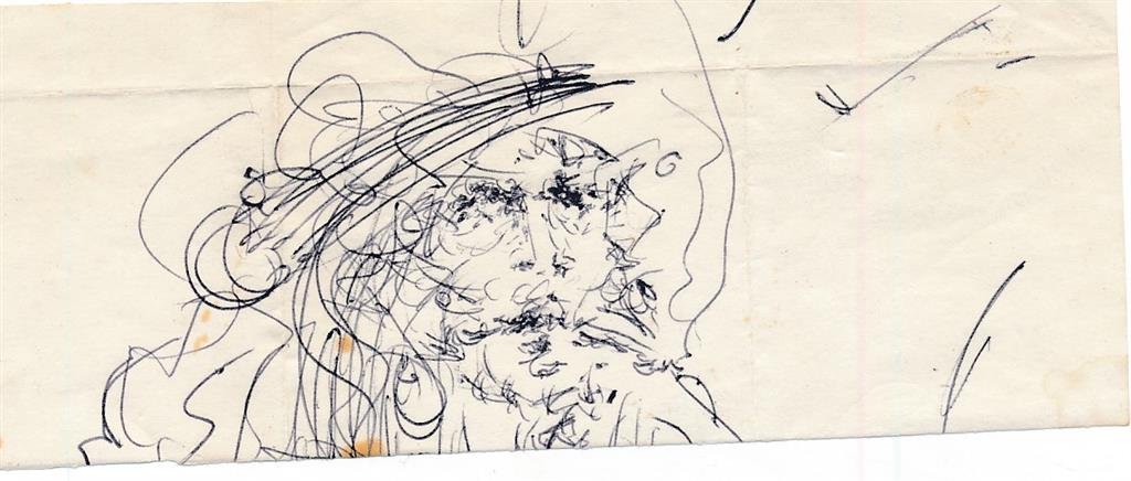 Jerry Garcia- Original Hand Drawn Sketch by Him (1 of 1)