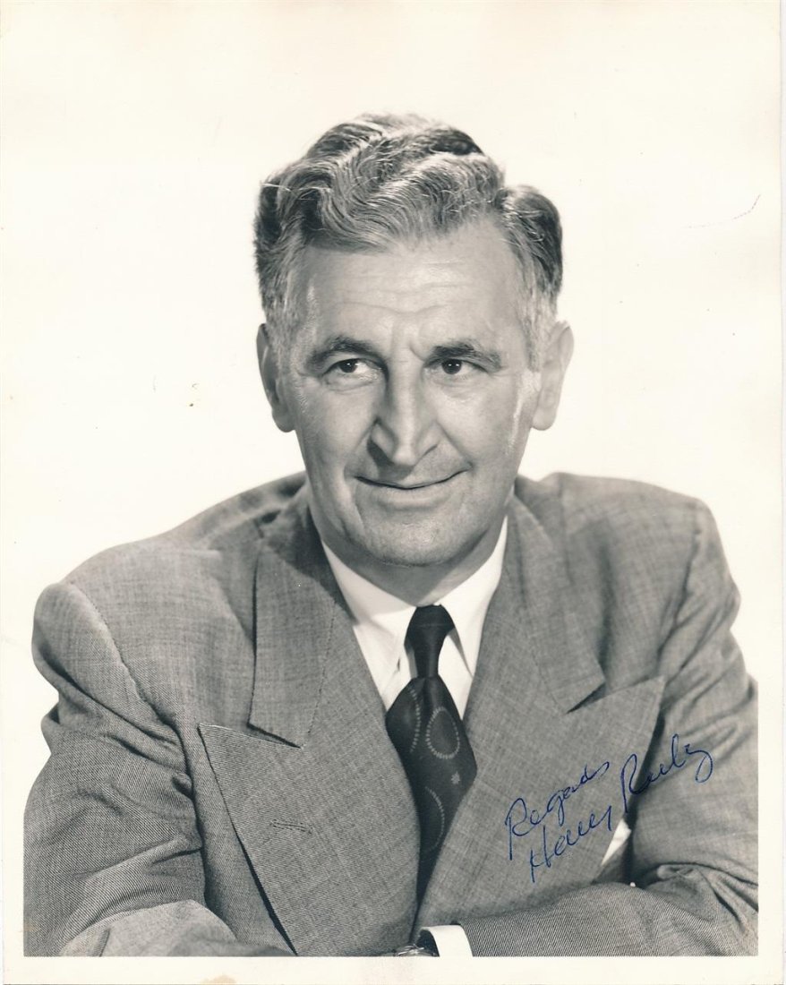 Harry Ruby- Vintage Signed Photograph: 8X10 Vintage B&W satin finish photograph signed in blue ballpoint ink, "Regards Harry Ruby". Some waviness, but otherwise in excellent condition.(1895-1974) Harry Ruby was an American actor, pianist, 