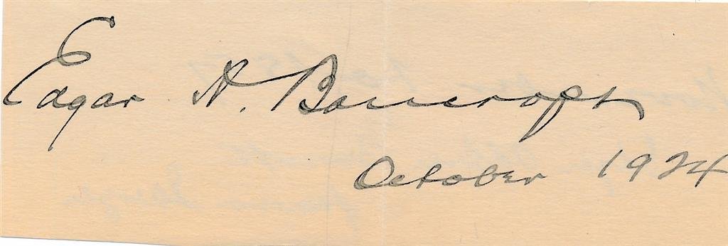 Edgar Rice Burroughs- Signed Vintage Clipped Page (1 of 1)