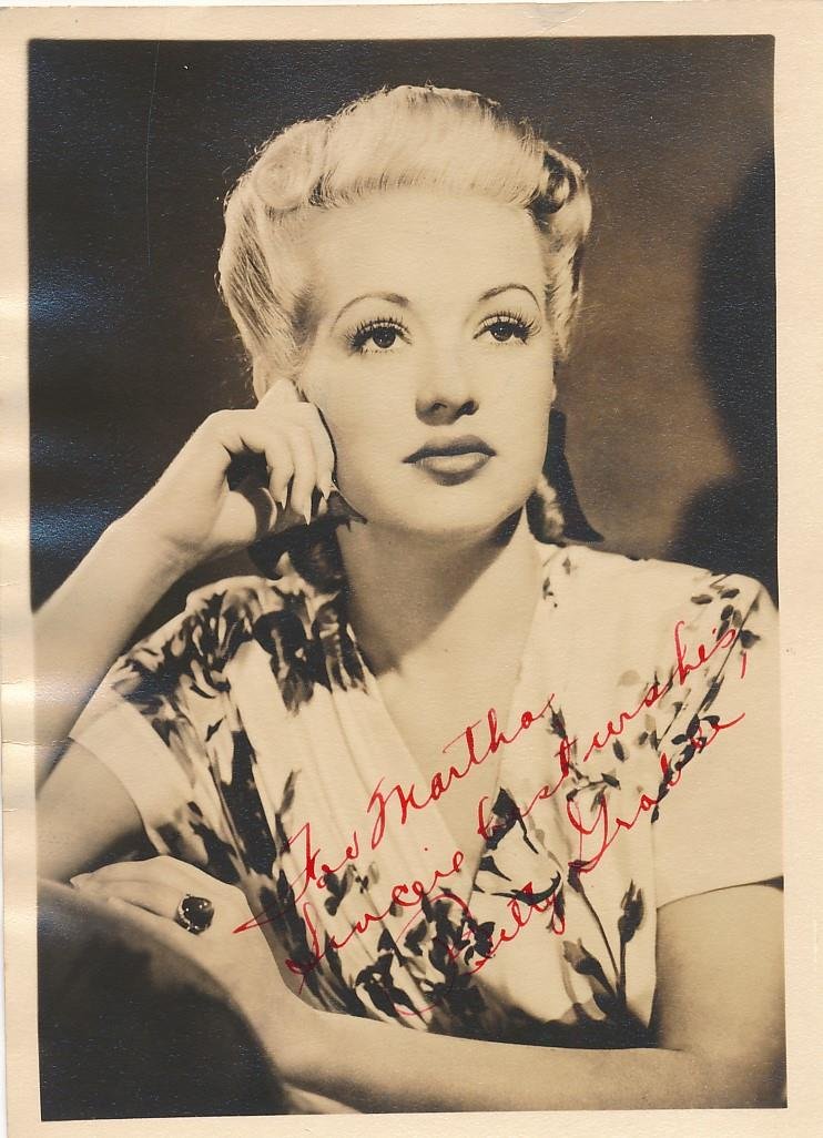 Betty Grable- Vintage Signed Photograph (1 of 1)