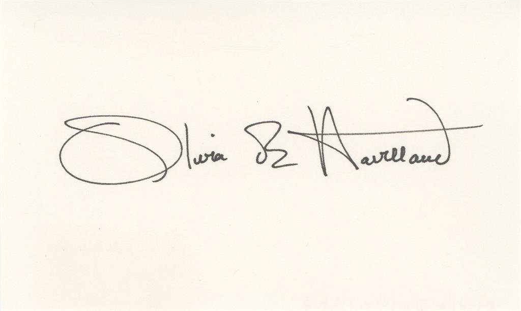 Olivia de Havilland- Signed Notecard (1 of 1)
