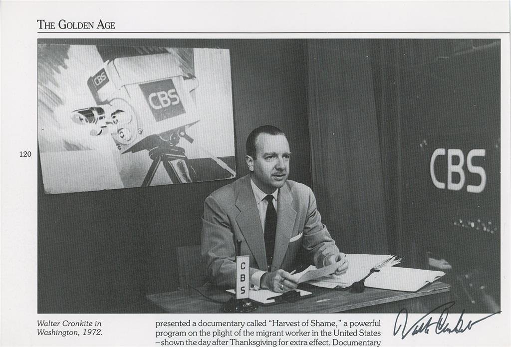 Walter Cronkite-Signed Vintage Book Photo (1 of 1)