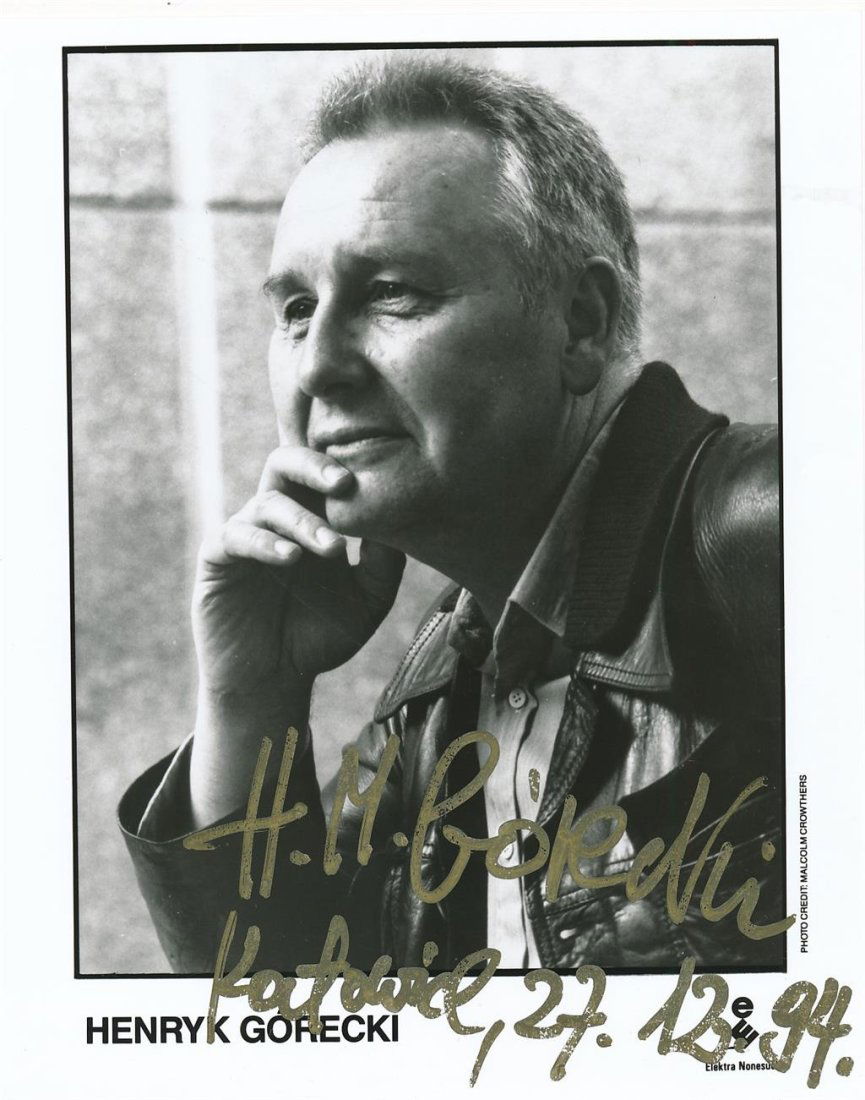 Henryik Gorecki- Signed B&W Photograph (1 of 1)
