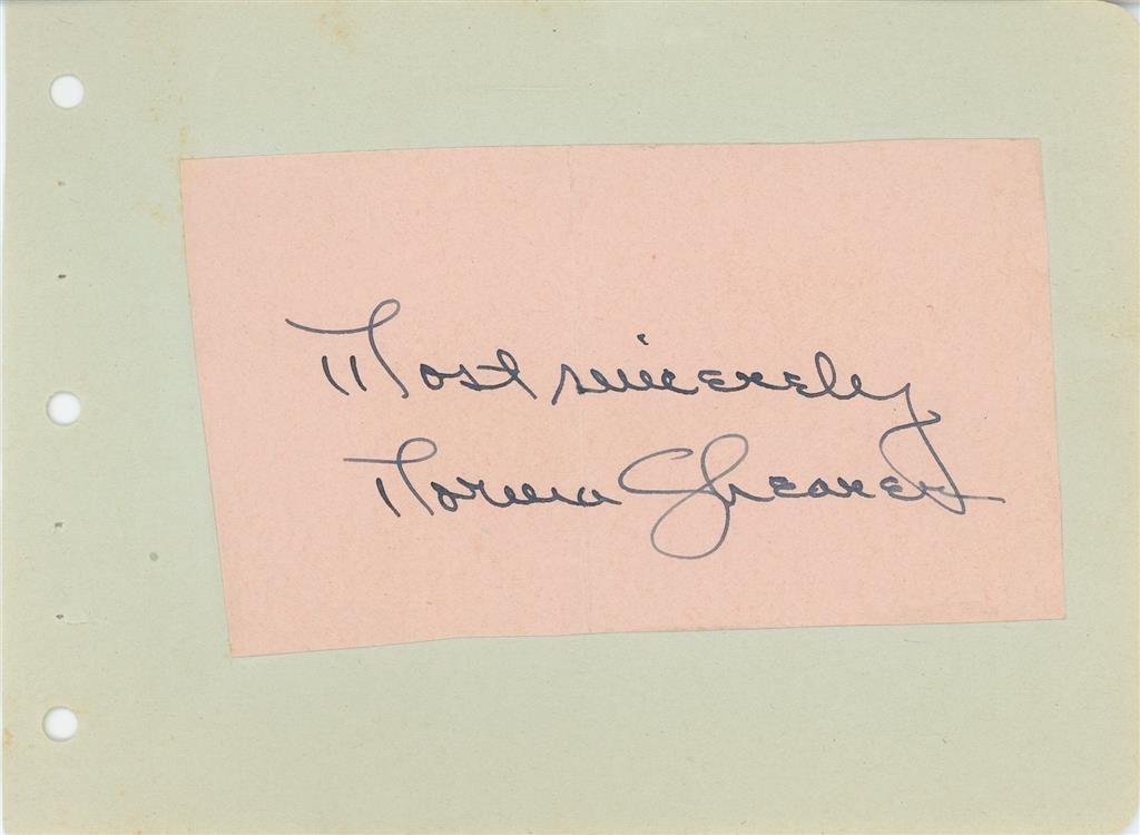 Norma Shearer-Vintage Signed Page (1 of 1)