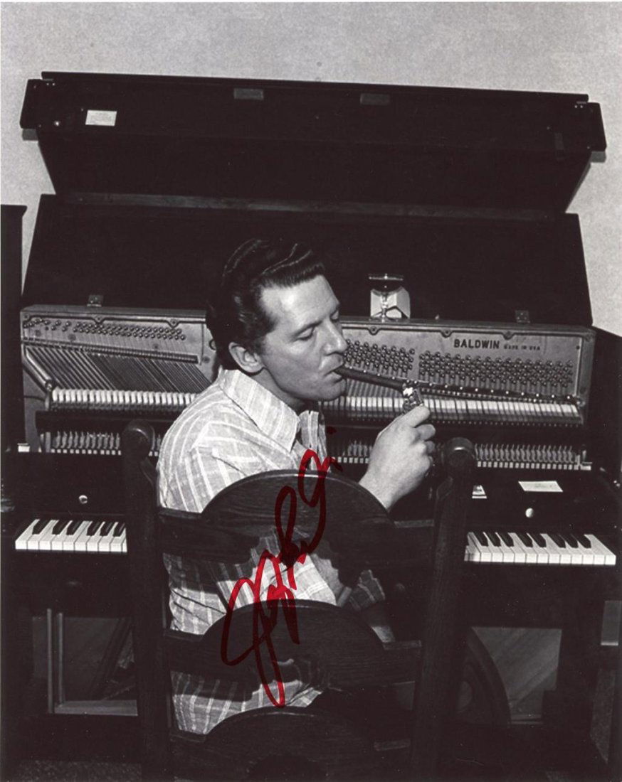 Jerry Lee Lewis- Signed B&W Photograph (1 of 1)