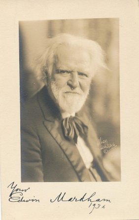 Edwin Markham-Vintage Signed Photograph in 1936 (Poet)
