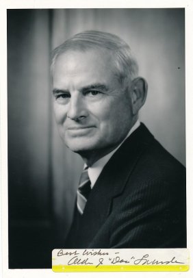 Alden J. Laborde- Signed Sticker Affixed to a Photo (Designed Tidewater)