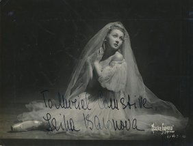 Irina Baronova- Signed Vintage Photograph (BAby Ballerina of Ballet Russe de Monte Carlo)