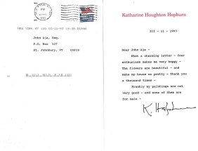 Katharine Hepburn- Vintage TLS 1993