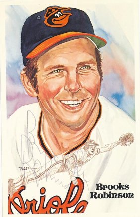 Brooks Robinson-Signed Perez-Steele Postcard