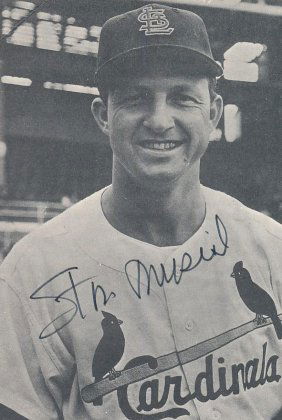 Stan Musial- Signed Vintage Book Photo