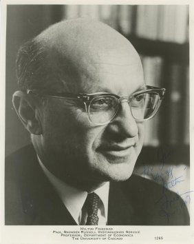 Milton Friedman- Signed Vintage Photograph (Nobel Prize 1976)