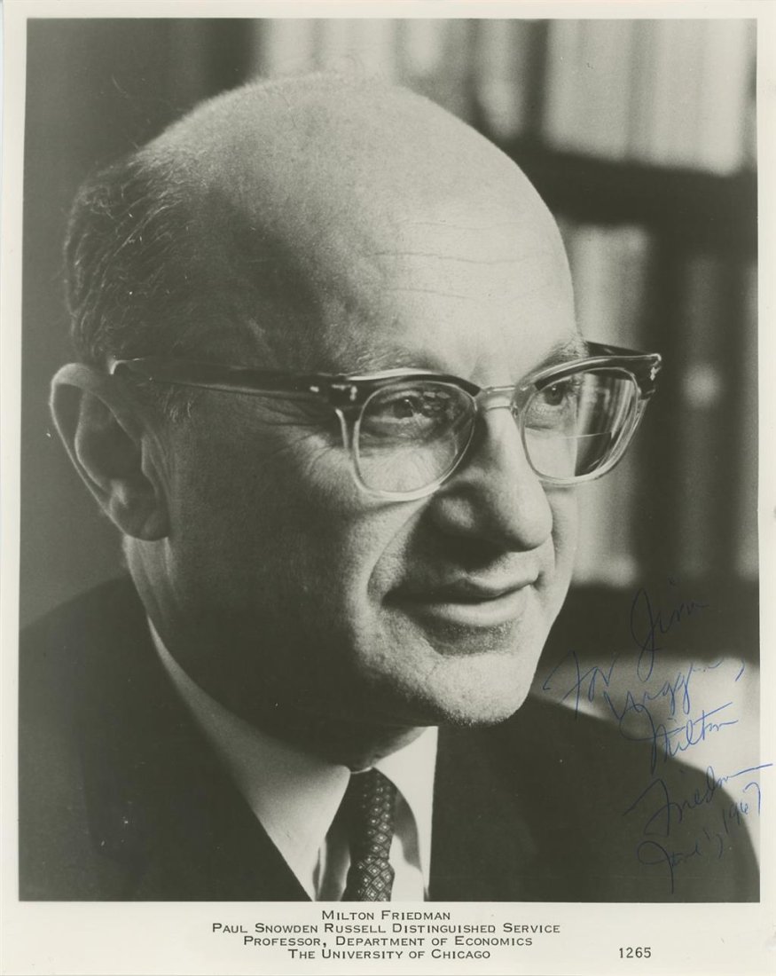 Milton Friedman- Signed Vintage Photograph (Nobel Prize 1976) (1 of 1)